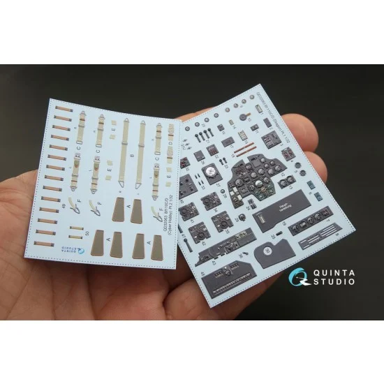 Quinta Studio QD32063 1/32 Bf 110C/D 3D-Printed & Coloured Interior Decals for Dragon kit