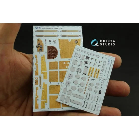 Quinta Studio QD32076 1/32 Albatros D.I 3D-Printed & Coloured Interior Decals for Roden kit