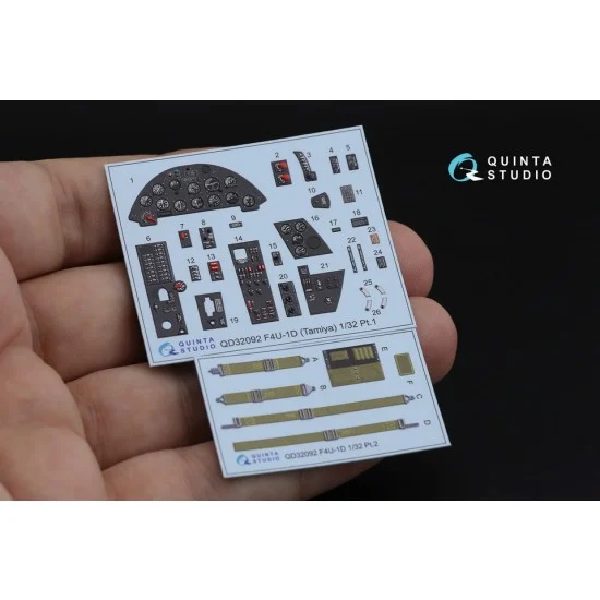 Quinta Studio QD32092 1/32 F4U-1D Interior Detail Parts for Tamiya kits