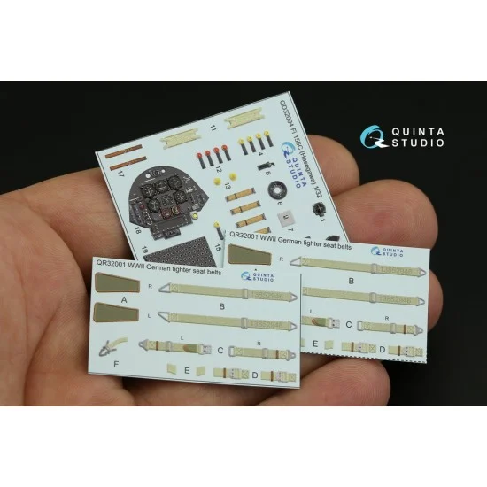 Quinta Studio QD32094 1/32 Fieseler Fi 156C Storch Interior Detail Parts for Hasegawa kits - Model Planes