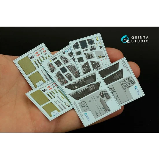 Quinta Studio QD32100 1/32 F/A-18F Super Hornet Late / EA-18G Interior Detail Parts for Trumpeter kits