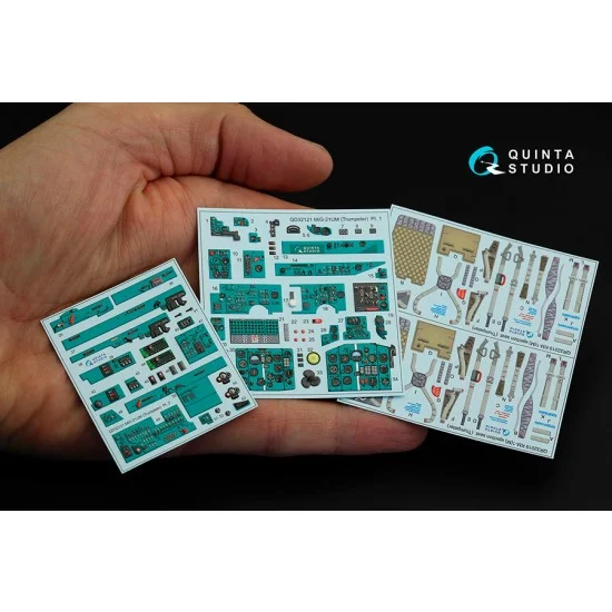 Quinta Studio QD32121 1/32 Mikoyan-Gurevich MiG-21UM Interior Detail Parts for Trumpeter kits