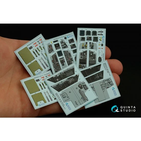 Quinta Studio QD32123 1/32 F/A-18F Super Hornet Early Interior Detail Parts for Trumpeter kits