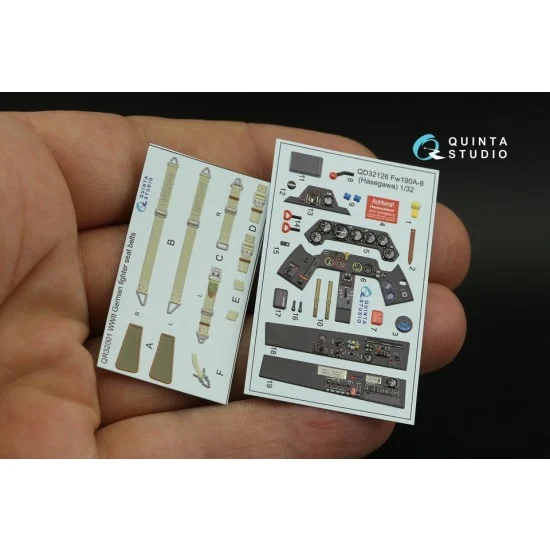 Quinta Studio QD32126 1/32 Focke-Wulf FW 190A-8 Interior Parts (3D decal) for Hasegawa kits