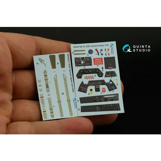 Quinta Studio QD32128 1/32 Focke-Wulf Ta 152H Interior Detail Parts for Zoukei-Mura kits