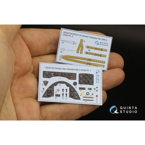 Quinta Studio QD32135 1/32 Gloster Gladiator Mk II Interior Detail Parts for ICM kits - Model Planes