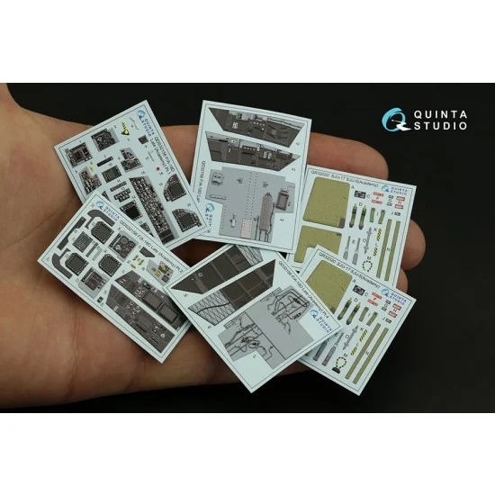 Quinta Studio QD32156 1/32 F/A-18D Hornet Late Interior Detail Parts for Academy kits