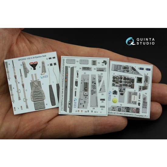 Quinta Studio QD32176 1/32 Mikoyan MiG-29A NATO service Interior Detail Parts for Trumpeter kits
