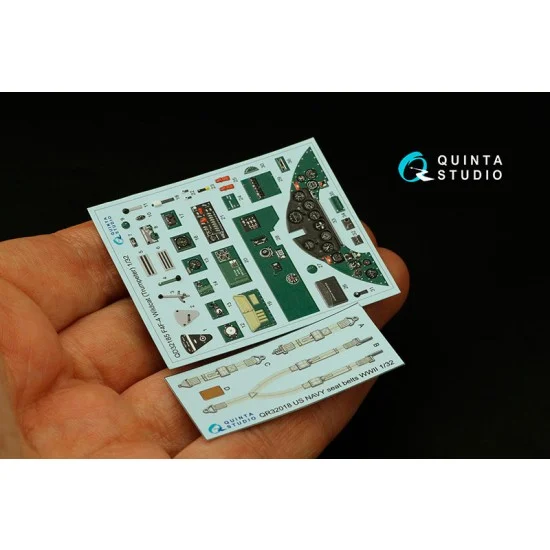Quinta Studio QD32185 1/32 F4F-4 Wildcat Coloured Interior Detail Parts for Trumpeter kits