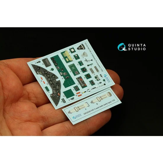 Quinta Studio QD32186 1/32 F4F-3 Wildcat Coloured Interior Detail Parts for Trumpeter kits