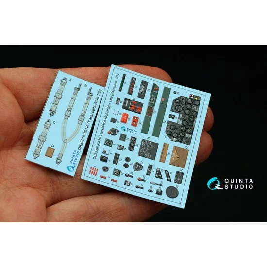 Quinta Studio QD32198 1/32 P-47D Thunderbolt Bubbletop Late Coloured Interior Detail Parts for Hasegawa kits