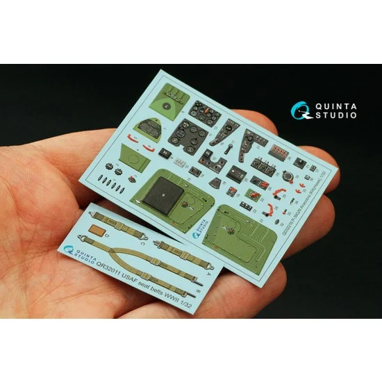 Quinta Studio QD32216 1/32 P-39Q/N Airacobra Coloured Interior Detail Parts for KittyHawk kits