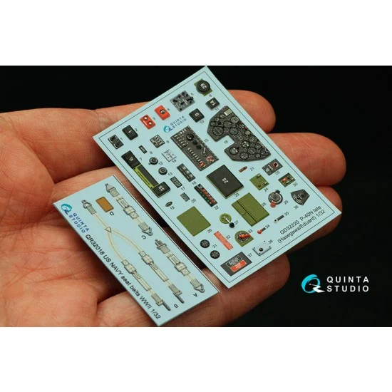 Quinta Studio QD32220 1/32 P-40N Late Coloured Interior Detail Parts for Hasegawa/Eduard kits