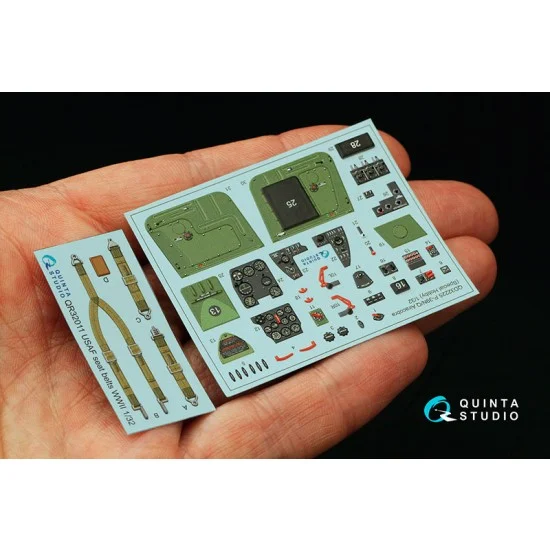 Quinta Studio QD32225 1/32 P-39Q/N Airacobra Coloured Interior Detail Parts for Special Hobby kits