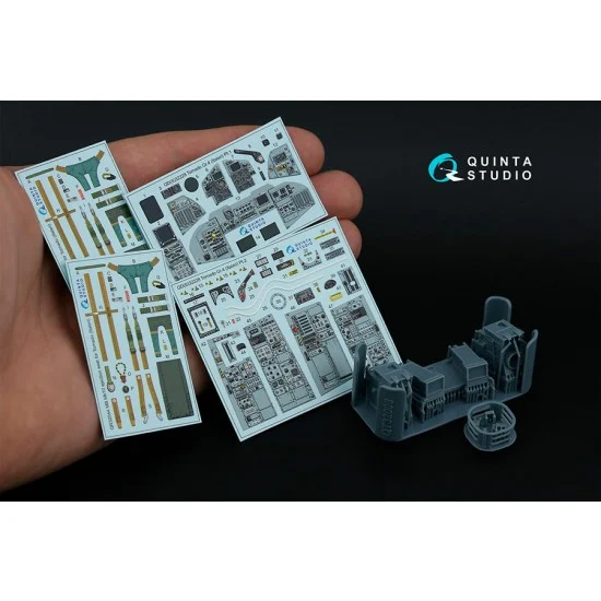 Quinta Studio QD+32228 1/32 Tornado Gr.4 Interior 3D Decal for Italeri kits w/Resin Parts - Model Planes