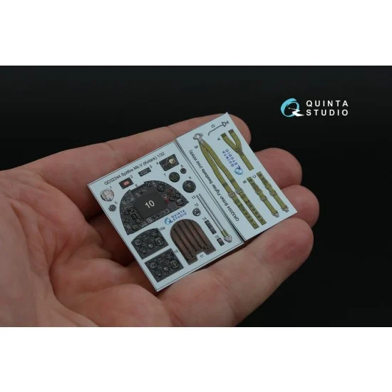 Quinta Studio QD32244 1/32 Spitfire Mk.V Interior 3D Decal for Kotare kits - Model Planes