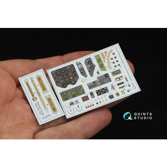 Quinta Studio QD32245 1/32 N1K2-J Shidenkai Interior 3D Decal for Hasegawa kits