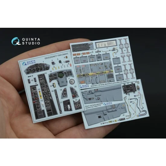 Quinta Studio QD32246 1/32 F-104A Interior 3D Decal for Italeri kits