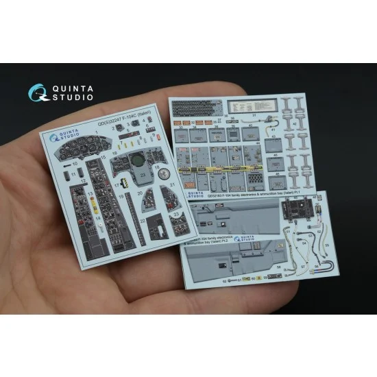 Quinta Studio QD32247 1/32 F-104C Interior 3D Decal for Italeri kits