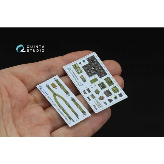 Quinta Studio QD32255 1/32 Curtiss H-75 Hawk Interior Details on 3D Decal (Special Hobby)
