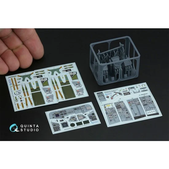 Quinta Studio QD+32261 1/32 Tornado ECR Detail Parts on 3D Decal for Revell kits (with resin parts) - Model Planes