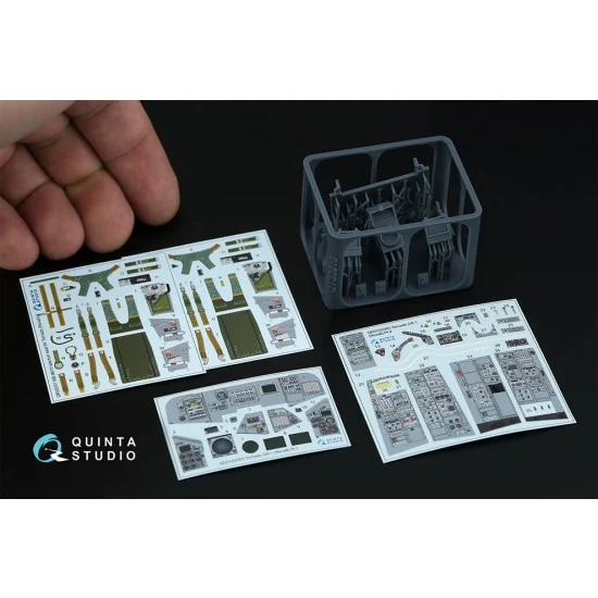Quinta Studio QD+32263 1/32 Tornado GR.1 Detail Parts on 3D Decal for Revell kits (with resin parts) - Model Planes