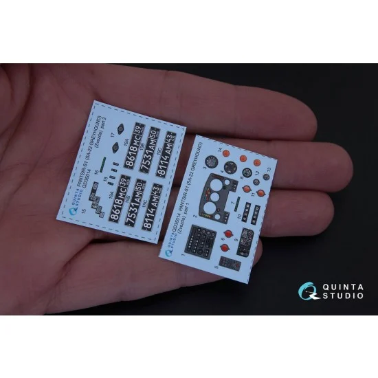 Quinta Studio QD35014 1/35 Pantsir-S1 SA-22 Greyhound 3D-Printed & Coloured Interior Decals for Zvezda kit