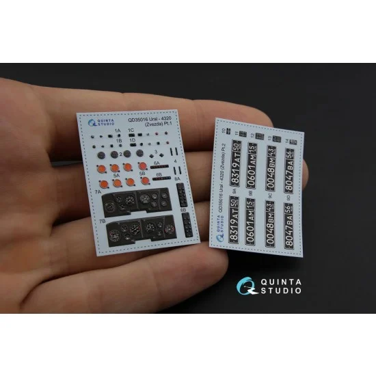 Quinta Studio QD35016 1/35 Ural-4320 3D-Printed & Coloured Interior Decals for Zvezda kit