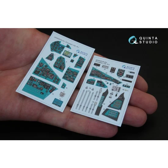 Quinta Studio QD35020 1/35 Mi-24V 3D-Printed & Coloured Interior Decals for Trumpeter kit