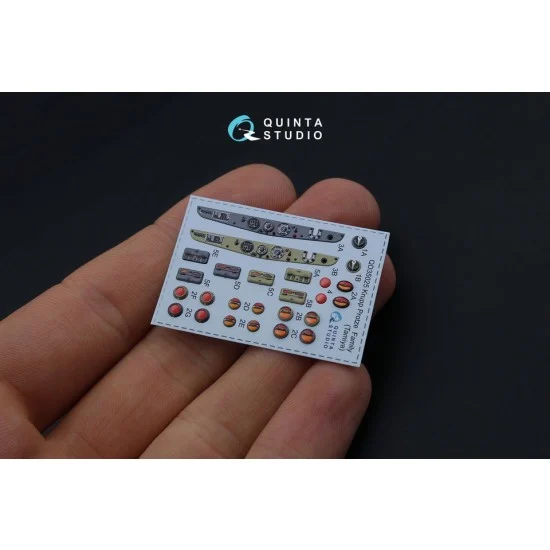 Quinta Studio QD35025 1/35 Krupp Protze 3D-Printed & Coloured Interior Decals for Tamiya kit