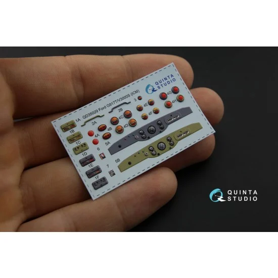 Quinta Studio QD35029 1/35 Ford G917T / v3000s 3D-Printed & Coloured Interior Decals for ICM kit