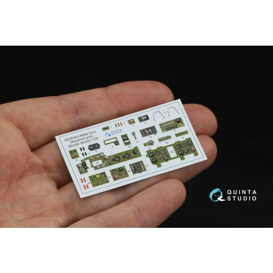 Quinta Studio QD35083 1/35 A6M2 Zero (Mitsubishi Prod.) Interior 3D Decal for Border Model - Military Vehicles & Tanks