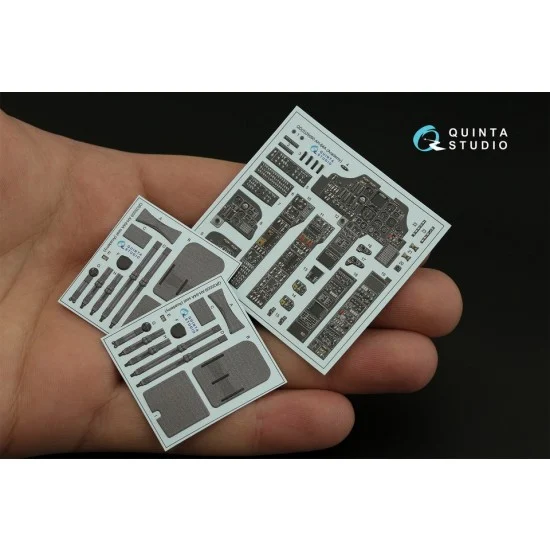 Quinta Studio QD35090 1/35 Boeing AH-64A Apache Interior Parts (3D decal) for Academy kits