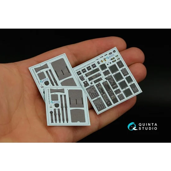 Quinta Studio QD35104 1/35 AH-64DI Saraf 3D-Printed & Coloured Interior on Decal Paper for Takom kits