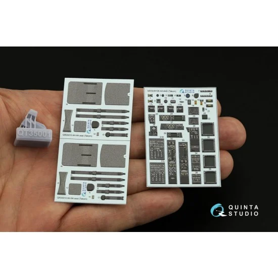 Quinta Studio QD+35106 1/35 AH-64D 3D-Printed & Coloured Interior on Decal Paper for Takom kits w/Resin Parts