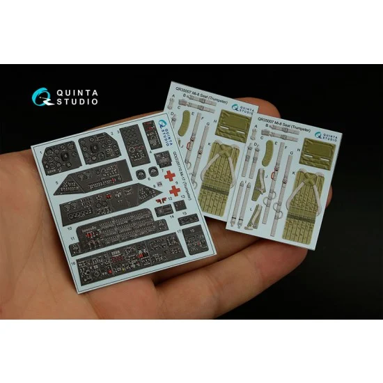 Quinta Studio QD35110 1/35 Mi-17 Coloured Interior Detail Parts for Trumpeter kits