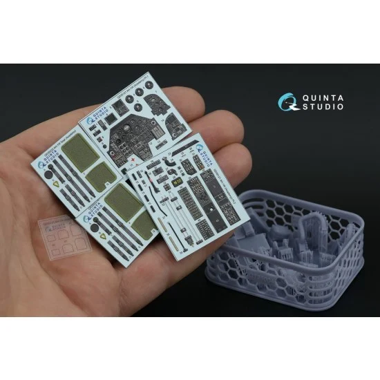 Quinta Studio QD+35121 1/35 AH-1W Coloured Interior Detail Parts for Academy kits with Resin parts