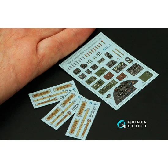 Quinta Studio QD35127 1/35 Nakajima B5N2 Kate Coloured Interior Detail Parts for Border Model - Model Planes