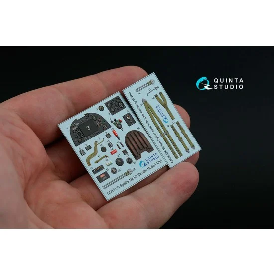 Quinta Studio QD35133 1/35 Spitfire Mk. Vb Coloured Interior Detail Parts for Border Model - Model Planes