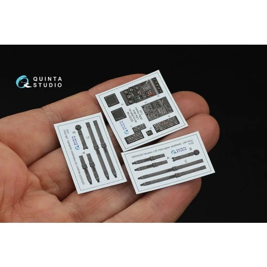 Quinta Studio QD35148 1/35 AH-6J/MH-6J Interior Details on 3D Decal (Kitty Hawk)