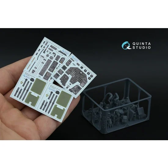 Quinta Studio QD+35153 1/35 AH-1W Interior Details on 3D Decal (Trumpeter) with 3D Resin parts