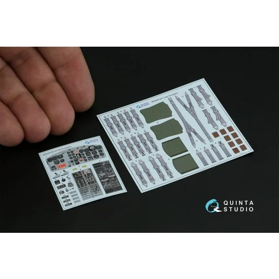 Quinta Studio QD35158 1/35 UH-1B Detail Parts on 3D Decal for Trumpeter kits