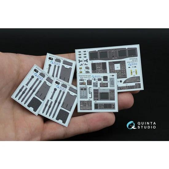 Quinta Studio QD35166 1/35 MH-60R Seahawk Interior Details on 3D Decal (Kitty Hawk)