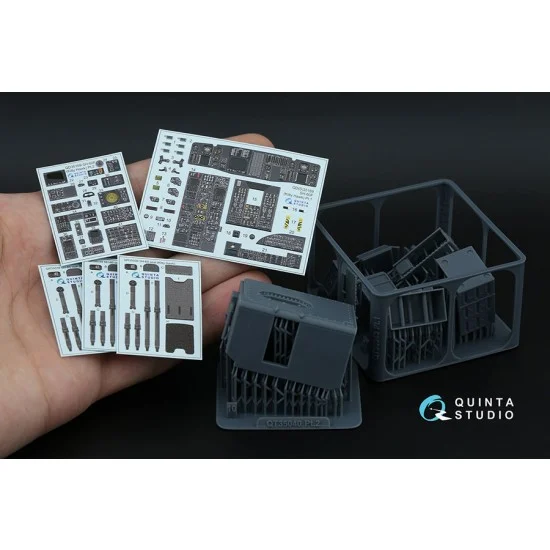 Quinta Studio QD+35169 1/35 SH-60F Seahawk Interior Details on 3D Decal (Kitty Hawk) with parts