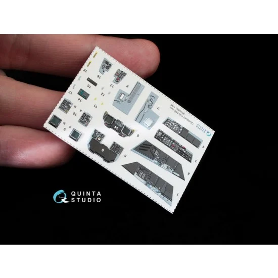 Quinta Studio QD48040 1/48 F/A-18C Late Interior Detail Set (on decal paper) for Kinetic Kit