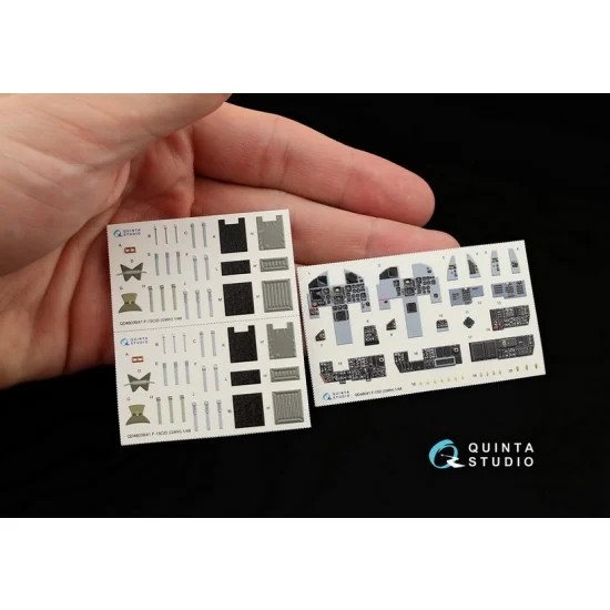 Quinta Studio QD48041 1/48 F-15D Interior Detail Set (on decal paper) for Great Wall Hobby Kit