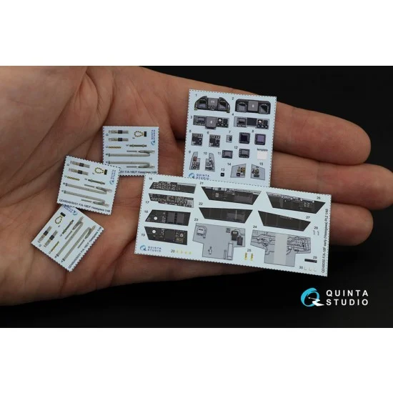 Quinta Studio QD48050 1/48 F/A-18F Super Hornet Early Interior Detail Parts for Hasegawa kits
