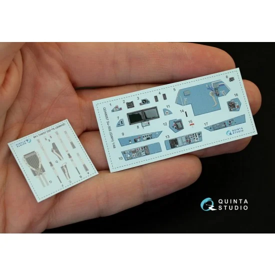 Quinta Studio QD48057 1/48 Su-35S Interior Detail Set (on decal paper) for Great Wall Hobby Kits