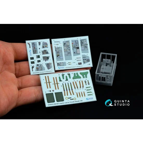 Quinta Studio QD+48058 1/48 Tornado F.3 Interior 3D Decal for Revell kits w/Resin Parts - Model Planes