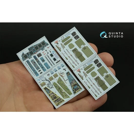 Quinta Studio QD48071 1/48 Sukhoi Su-34 Interior Detail Parts for HobbyBoss kits